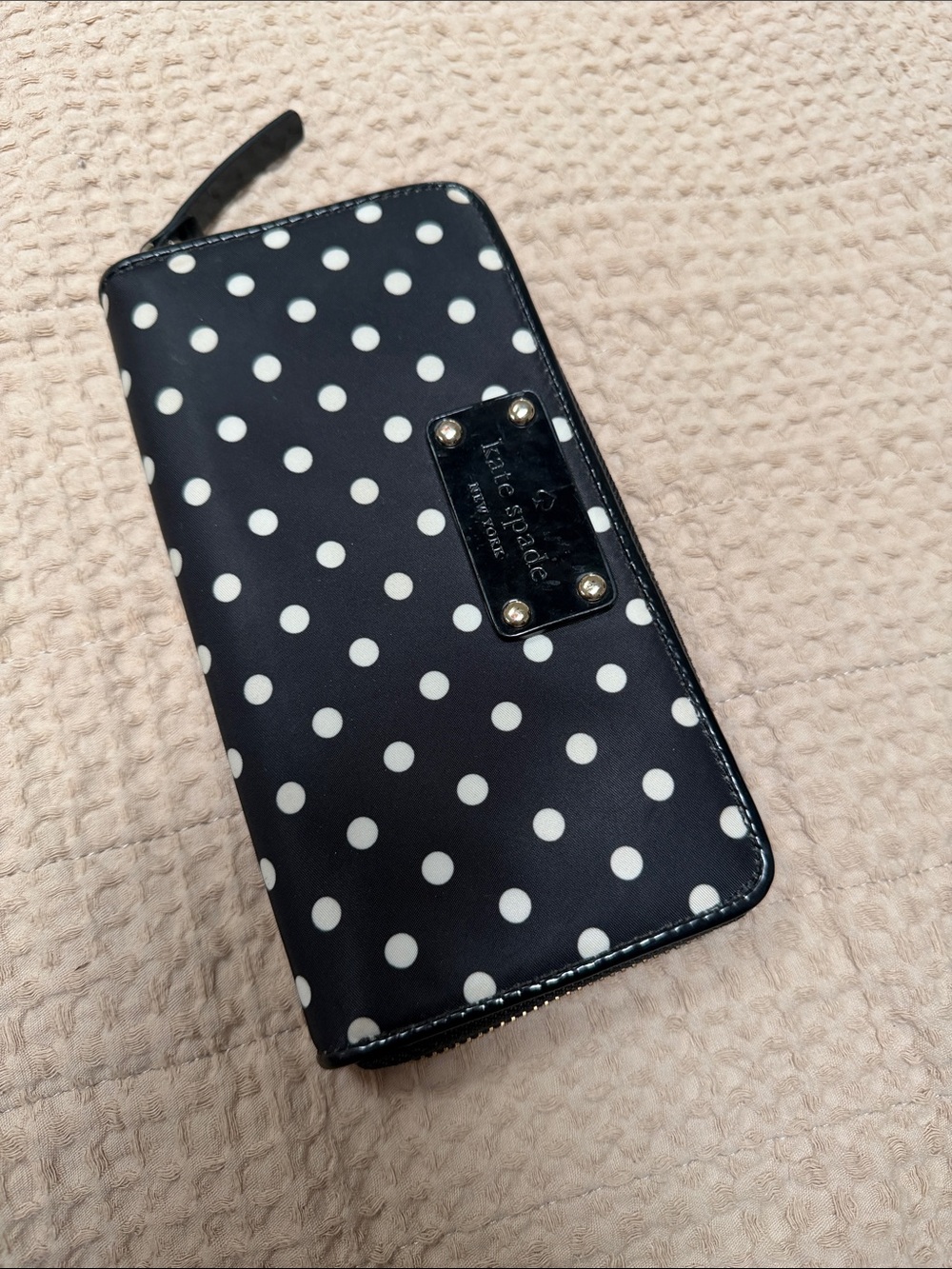 Kate Spade New York Black and White Polka Dot Wallet